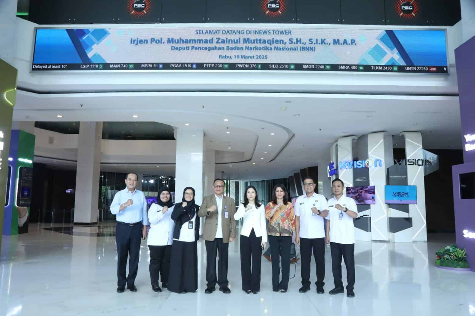 PERKUAT KOLABORASI DAN KAMPANYE ANTI NARKOBA, DEPUTI PENCEGAHAN LAKUKAN AUDIENSI DENGAN INEWS GROUP